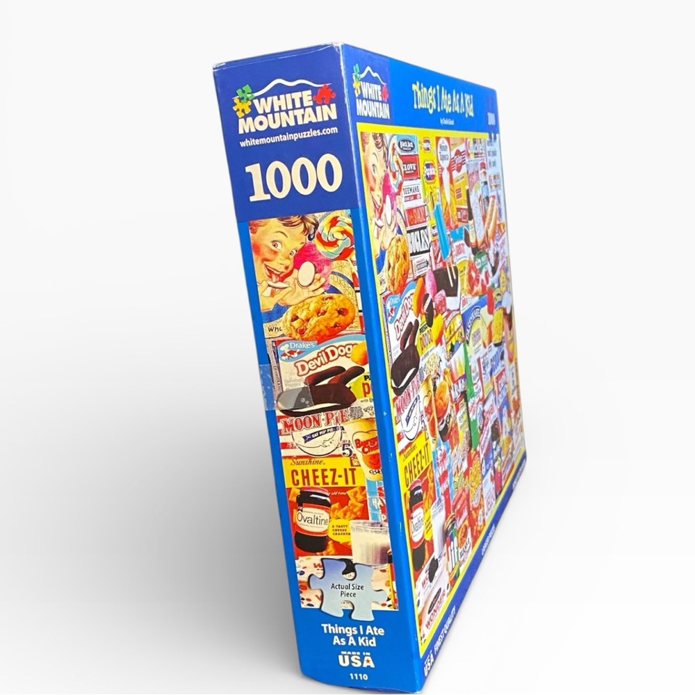 White Mountain “Things I Ate as a Kid” 1000 Piece Jigsaw Puzzle Complete - Picture 3 of 6